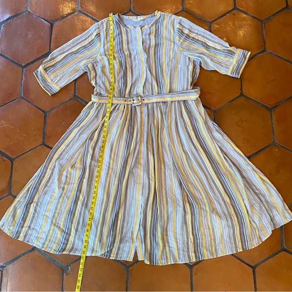 Wayward Fancies Eshakti Striped Chiffon Women’s Maxi Dress Pockets Wedding 4X - Picture 7 of 9